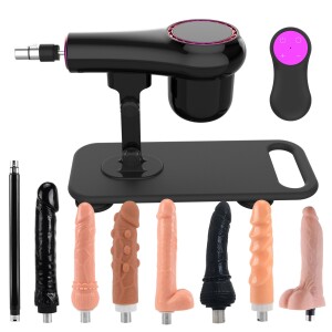 Duwende Seks Machine met 8 Stuks Dildo Accessoires Seksspeeltjes Liefdesmachine